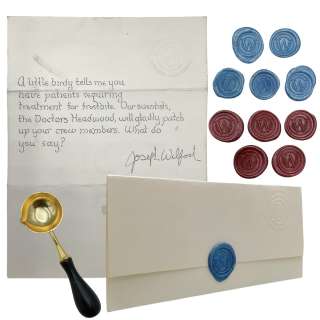 Snowpiercer Ruth Wardell (Played By Alison Wright) Production Used Communique Paper, Letter For Ruth, Melting Spoon & Wax Seal For Letters | VIP Fan Auctions