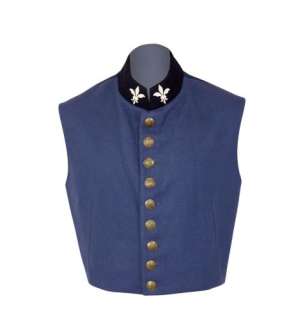 Lot 49 - A blue wool vest, worn by Russell Crowe as the character ‘Javert‘ in the film, Les Misérables (2012)