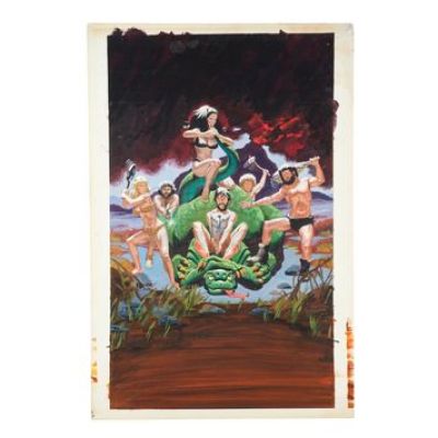 Caveman | Hand-Painted Robert Tanenbaum Poster Concept Artwork | Propstore (Buy Now)