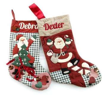 DEXTER (2006-2013) - Lot 392 - Dexter Morgan’s (Michael C. Hall) and Debra Morgan’s (Jennifer Carpenter) Christmas Stockings