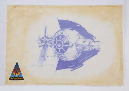 Star Wars: Episode IV - A New Hope (1977) Tie Fighter Dye Line Art Print. TIE Fighter printed… | Ewbank’s