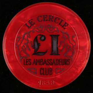 James Bond Dr No (1962) - Le Cercle £1 red casino jeton / chip. Le Cercle jetons and plaques… | Ewbank’s