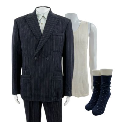 Hedda David Screen Worn Business Suit, Button-Up Shirt, Tank Top & Socks Ch 1,1a Sc Multiple | VIP Fan Auctions