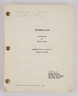 Lot 6147 - The Handmaids Tale (1990) Original Production Script - for the dystopian film directed by Volker… | Ewbank’s