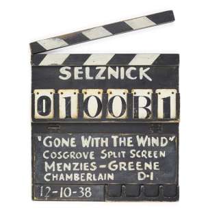 Lot #1 - Clapperboard from Gone With the Wind
