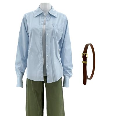 Lot 121: Mercy Nicole Raven Screen Worn Button-Up Shirt, Shirts, Pants & Belt Ch 9 Sc 21 | VIP Fan Auctions