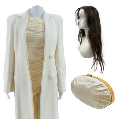 Lot 53: Relationship Goals Leah Caldwell Screen Worn Alexander Mcqueen Jacket, Dress, Purse & Wig Ch 21 Sc Multiple | VIP Fan Auctions