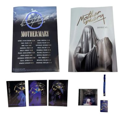 Lot 59: Mother Mary Mother Mary Production Used 2 Piece Poster Set, 3 Piece Pamphlet Set, CD Case, VIP Badge & Bracelet | VIP Fan Auctions