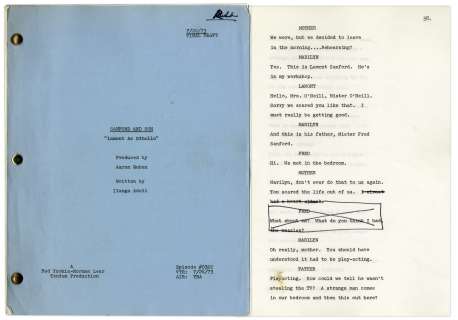’’Sanford & Son’’ Season 3, Episode 1 Final Draft Script Owned & Annotated by Redd Foxx -- 47 Pages -- Very Good Condition -- From Redd Foxx Estate | Nate Sanders