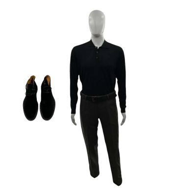Tom Clancy’s Jack Ryan Ghost War Liam Crown Screen Worn Shirt, Chinos, Belt & Boots Ch 5 Sc 195-222 | VIP Fan Auctions