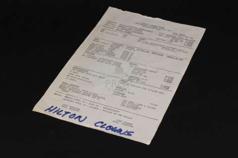 Apocalypse Now - Production used call sheet