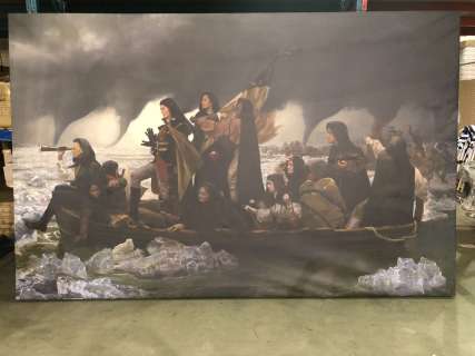 "Motherland: Fort Salem" - Large painting "Alder Crossing The Delware" main piece of the show, used | Direct Liquidation