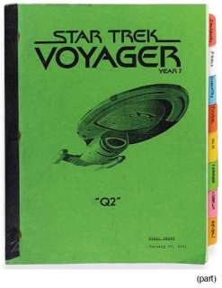 Star Trek - Lot 267 - STAR TREK: VOYAGER COSTUME NOTES