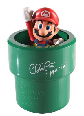 Chris Pratt as Mario in The Super Mario Bros. Movie (Beckett Witnessed) Signed Pop-up Toy with Character Name | SWAU