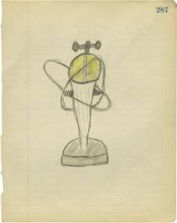 Ken Strickfaden Original Vintage Sketch. An actual pencil and crayon sketch by Hollywood’s master electrical wizard, who cre... | Heritage