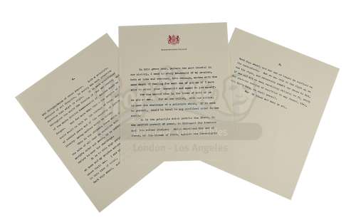 THE KING‘S SPEECH (2010) - Lot 444 - King George VI‘s (Colin Firth) Speech
