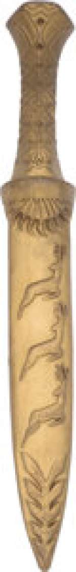 Treasure Golden Deer Dagger from the Hobbit Trilogy (Warner Bros., 2012-14)....