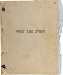 West Side Story (United Artists, 1961), George Chakiris "Bernardo" Personal Script.