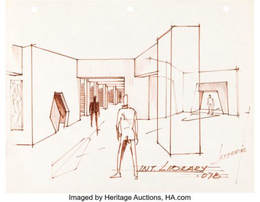 Star Trek: The Original Series (Paramount, 1966-1969), Matt Jefferies Group of Original Concept Sketches from Episodes "All Our Yesterdays" and "The Mark of Gideon". (Total: 3 Items)