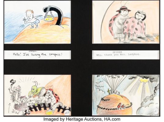 James and the Giant Peach Original Storyboard Group of 4 (Walt Disney, 1996). | Heritage