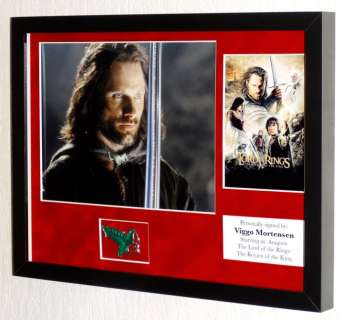 Lord of the Rings - Viggo Mortensen (Aragorn) Framed with movie prop Leaf of Lórien, signed + COA