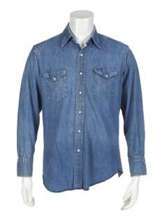 Lot 456 - JAKE GYLLENHAAL BROKEBACK MOUNTAIN WORN SHIRT AND AN ORIGINAL PRODUCTION POLAROID