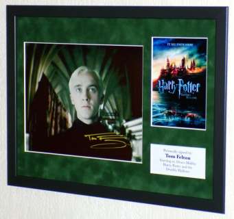 Harry Potter and the Deathly Hallows - Tom Felton (Draco Malfoy) Framed, signed + COA & Photo signing session | Catawiki