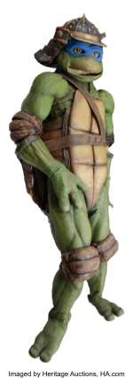 "Leonardo" costume and shell from Teenage Mutant Ninja Turtles III....