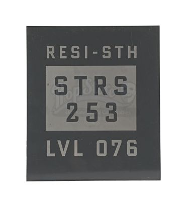 Dredd | Level 76 STRS Sign | Propstore (Buy Now)