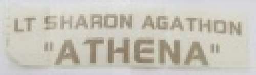 Battlestar Galactica - Lot #826 - BSG Athena’s Raptor Nameplate Decal