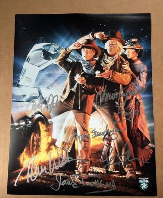 Back to the Future - Signed cast michael j fox, lea Thompson, cristopher lyod,james tolkan,tom Wilson 11x14 coa beckett | Catawiki