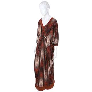 THE JEFFERSONS - Louise "Weezy" Jefferson (Isabel Sanford) brown maxi dress