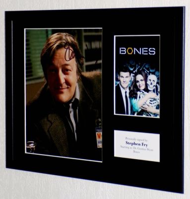 Bones - Stephen Fry (Dr Gordon Wyatt) Premium Framed, signed + Certificate of Authenticity