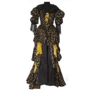 Lot 63 - Gene Tierney “Barbara Hall” black and yellow period gown designed by Travis Banton from Hudson’s Bay
