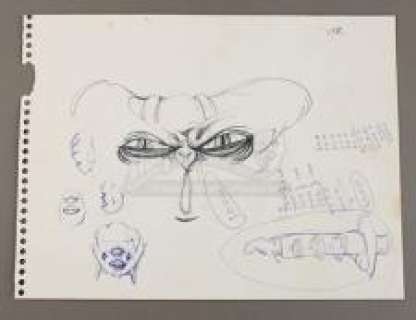 Star Wars: Episode IV | A NEW HOPE - Hand-Drawn Flat-top Alien Sketch by Jon Berg | Propstore