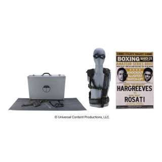 The Umbrella Academy (2019-2024) - Lot 94 - Diego Hargreeves‘s (David CastaÃƒÂ±eda) Vigilante Mask and Accessories with Umbrella Academy Metal Knife Case