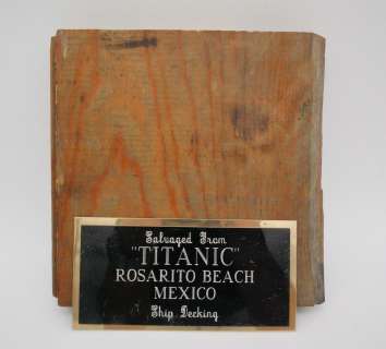 Titanic Piece of Wood Decking From Mexico Set | GWS Auctions