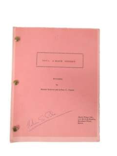 Lot 449 - 2001: A Space Odyssey Original Early Draft Screenplay Autographed