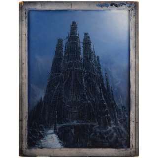 VAN HELSING (2004) - Lot #1298 : Framed Hand-Painted Castle Dracula Matte Painting Concept Artwork