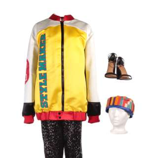 Lot #255 – Zoey’s Extraordinary Playlist Mo Alex Newell Screen Worn Jacket Pants Earrings Hat & Shoes Ep 103