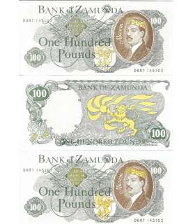 Coming to America prop lot of three Eddie Murphy Zamunda bills used in the production of the film | Piece of the Past