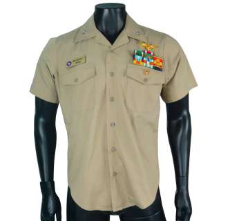 Top Gun (1986) "Viper" USN Dress Shirt and Badge | GWS Auctions