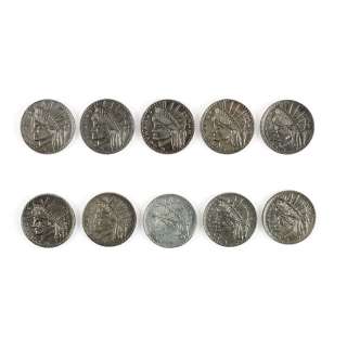 Tommy Lee Jones “Two-Face” Collection of (10) Prop Coins from Batman Forever - Studio Auctions COA