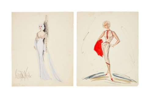 Lot 858 - Carroll Baker | "Harlow" Edith Head Costume Illustrations