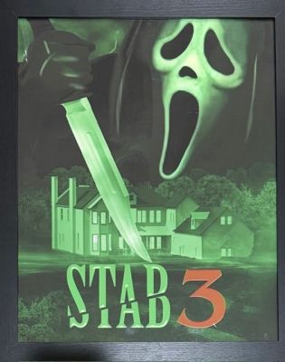 Lot 118 - Scream 7 framed art seen on screen in macher house | Piece of the Past