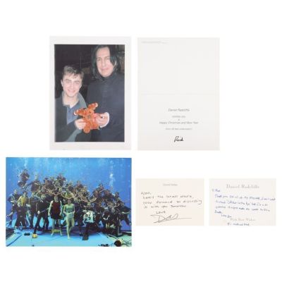 HARRY POTTER SERIES (2001-2011) - Lot #598 : The Alan Rickman Archive: Personal Handwritten Notes and Cards from Daniel Radcliffe to Alan Rickman
