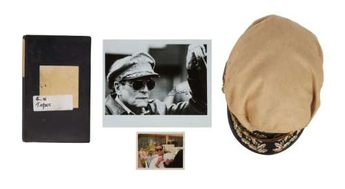 Laurence Olivier | "Inchon" General MacArthur Costume Cap with Photos and Tapes | Julien’s