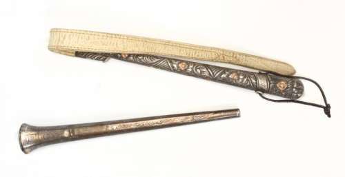 RUDOLPH VALENTINO SILVER RIDING CROP AND WALKING STICK HANDLE | Julien’s