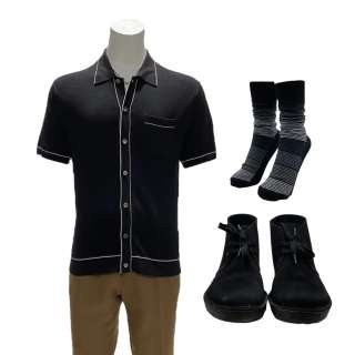 Lot 56 - American Fiction Thelonious ‘Monk‘ Ellison‘s Jeffrey Wright Shirt, Pants, Socks & Boots