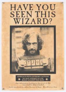 Lot 4279 - Harry Potter and the Prisoner of Azkaban (2004). A ‘Wanted‘ poster for escaped prisoner Sirius…